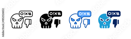 haters icon set multiple style collection