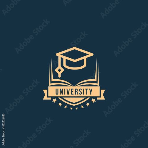 Modern education logo representing knowledge growth creativity learning excellence trust innovation future
