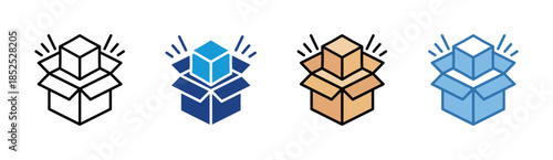 Product Launch icon set multiple style collection