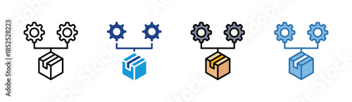 System Package icon set multiple style collection