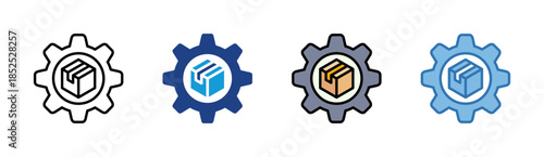 System Product icon set multiple style collection