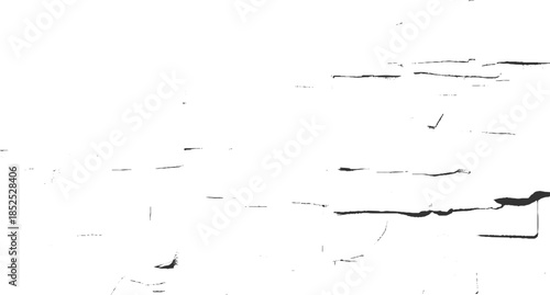 Black abstract brush strokes and lines on white background