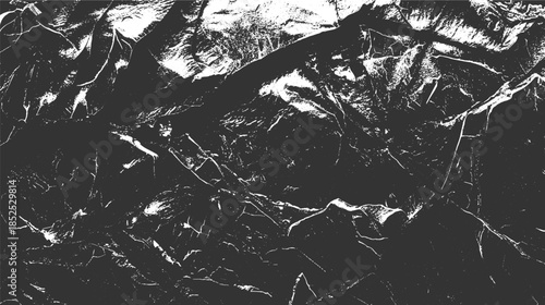 Dark gray textured background with white distressed patterns and abstract organic shapes grunge