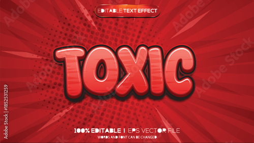 3d text effect toxic theme