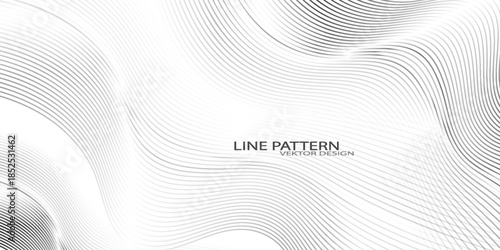 Abstract Wavy Lines on White Background Vector