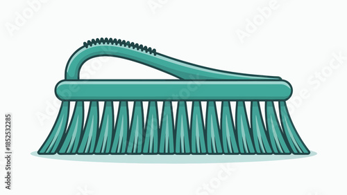 Green Brush Illustration Isolated on Transparent Background