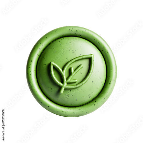 Green Leaf Eco Seal Stamp