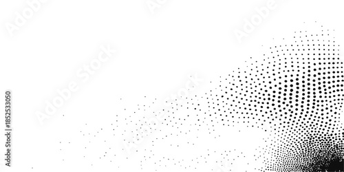Black and white abstract halftone background with water drops and grunge texture