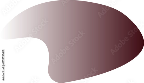 Brown gradient abstract shape on white background