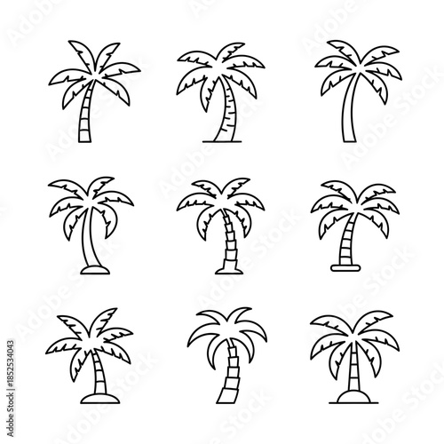 Seamless tropical palm tree pattern vector for summer beach design