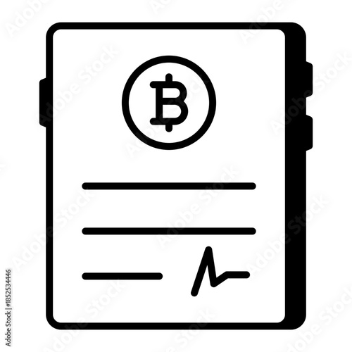 An outline style icon depicting smart contract