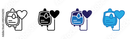 Blood Icon Multi Style Vector Illustration