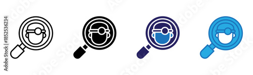 Eye Checkup Icon Multi Style Vector Illustration