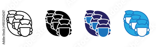 Nurse Icon Multi Style Vector Illustration