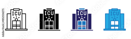 Icu Icon Multi Style Vector Illustration