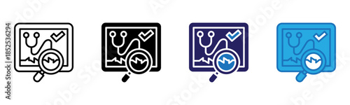 Diagnostic Icon Multi Style Vector Illustration