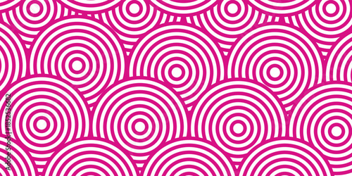 Minimal diamond geometric waves spiral pattern and abstract circle wave line. pink seamless tile stripe geomatics overlapping create retro square line backdrop pattern background. Overlapping Patter