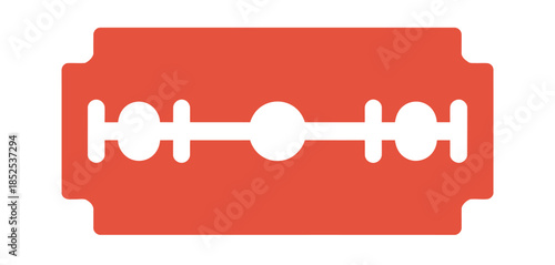 A sharp double-edged razor blade, symbolizing danger and precision.