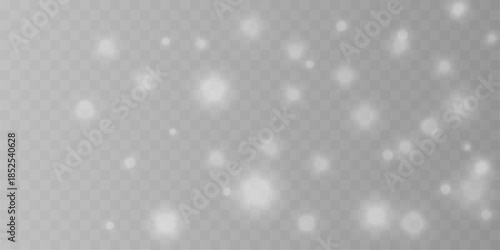 White dust floats softly, creating a clean and airy glow. The gentle particles add light depth and calm motion. Perfect for minimalist abstract designs VECTOR