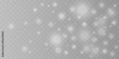 Soft white dust particles drift slowly with gentle radiant glow. The smooth motion adds depth and airy sophistication. Perfect for clean modern visuals VECTOR