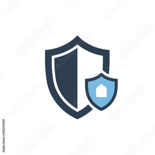 Layered shield icon representing comprehensive digital security and robust data protection, symbolizing advanced privacy measures and defensive strategies for secure information