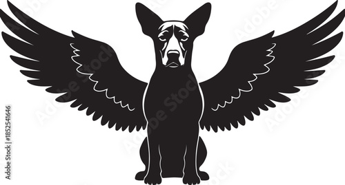 dog Christmas silhouette