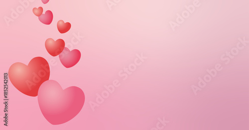 ハートをあしらった背景素材。/ Heart-patterned background material.