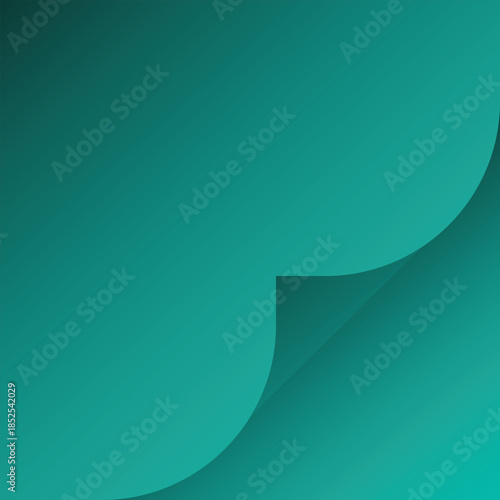 Abstract Green-Blue gradient background with a page curl effect in corner.