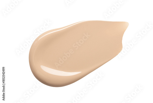 Canvas-taulu cosmetic smear of foundation cream on a transparent background