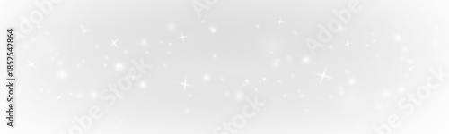 Soft white dust particles float gently, creating a clean glowing atmosphere. Subtle shimmer adds light depth and calm motion. Ideal for abstract and elegant compositions PNG
