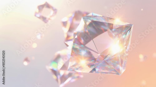 綺麗なクリスタルの背景テクスチャ　　金色