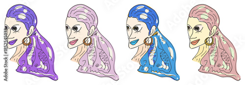 vector illustration of a woman