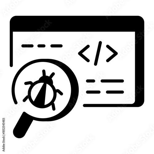 A line style icon showing debugging