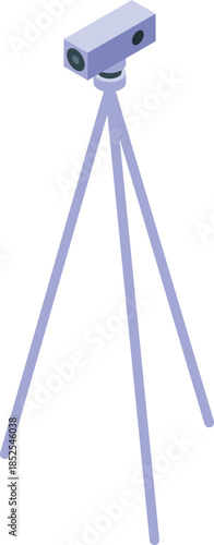 Modern 3d sensor capturing precise measurements, mounted on a tripod for stability and accuracy in a technological environment