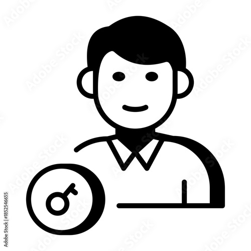 A linear style icon representing user access