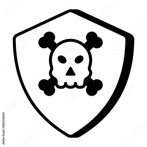 A line style icon showing malware