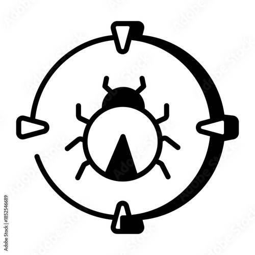 A line style icon showing debugging