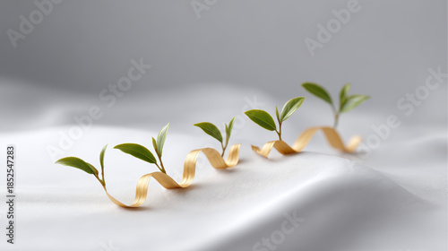 Curled tea leaves are delicately arranged, radiating fresh, earthy allure