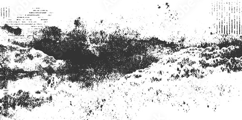 Dark textured abstract pattern with grainy overlay and faint text grunge