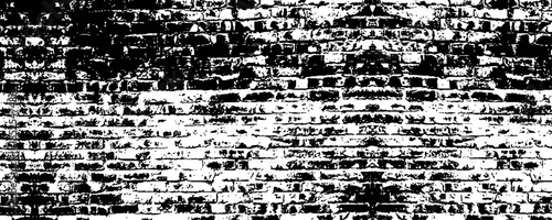Grunge Brick Wall Texture: Black and White Distressed Overlay