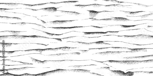 Black and white textured abstract pattern of undulating lines and shadows background