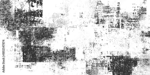 Wallpaper Mural Black and white textured abstract pattern with distressed grunge effect background Torontodigital.ca