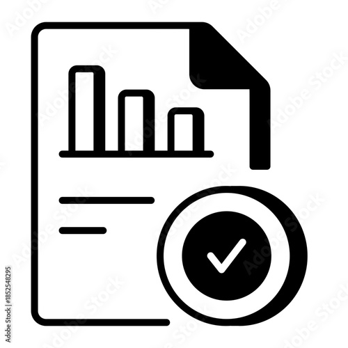 An outline style icon depicting data accuracy