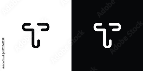 Modern and unique T initials logo design