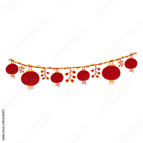 Red Lanterns and Firecrackers for Lunar New Year