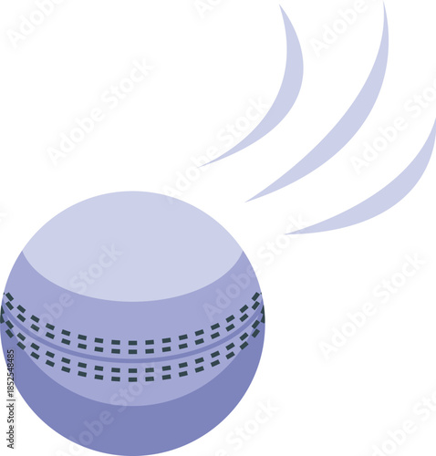 Cricket ball flying through the air, creating a sense of motion and speed