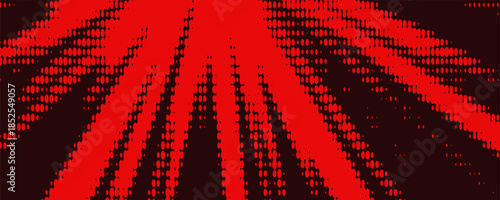 Abstract red lines drawn by light on a black background. Laser lines. Red Starburst