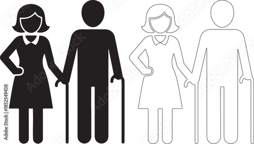 silhouettes of people