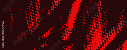 Abstract red lines drawn by light on a black background. Laser lines. Red Starburst