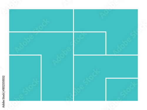 Trendy bento grid layout style brick UI UX templates featuring different panel layouts with brutal shapes tiles for bold modern interface designs